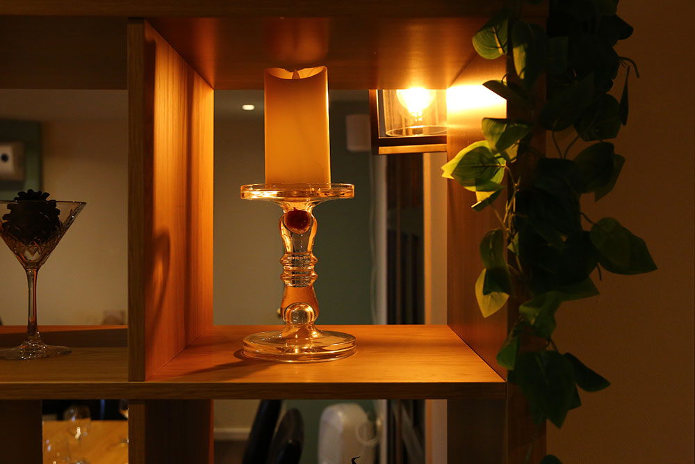 Restaurant candle orniment